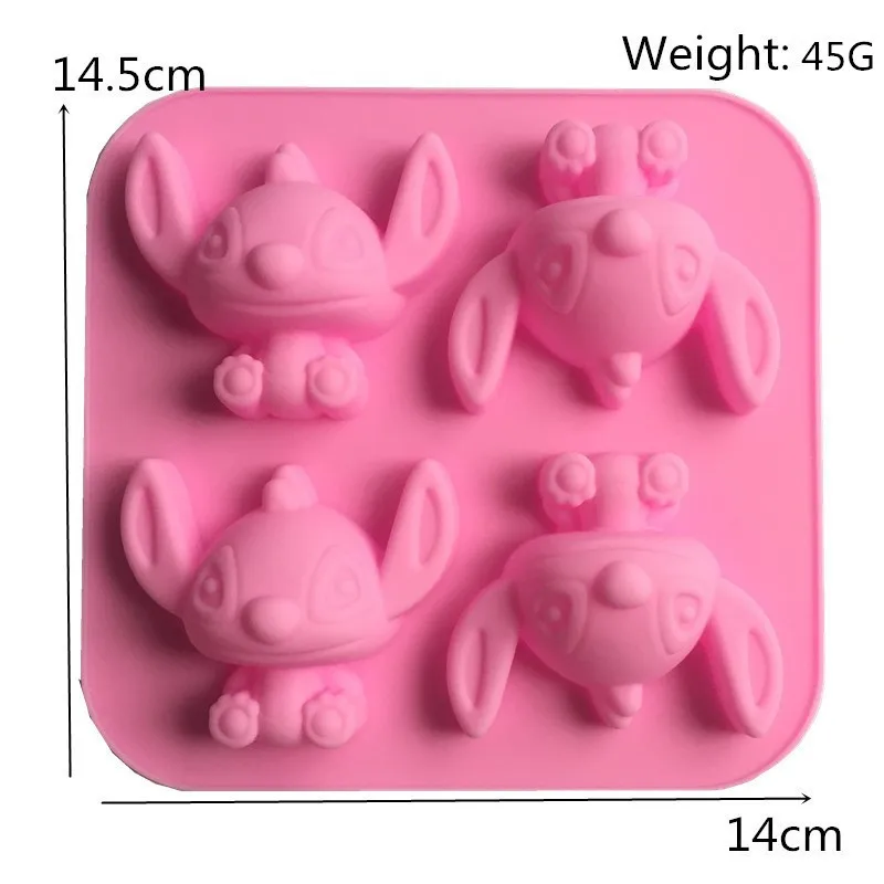 Disney Anime Stitch Toy Lilo Stitch Silicone Mold Cake Cookies Tool Stitch Dolls 3D DIY Handmade Soap Chocolate Easy Demold Gift