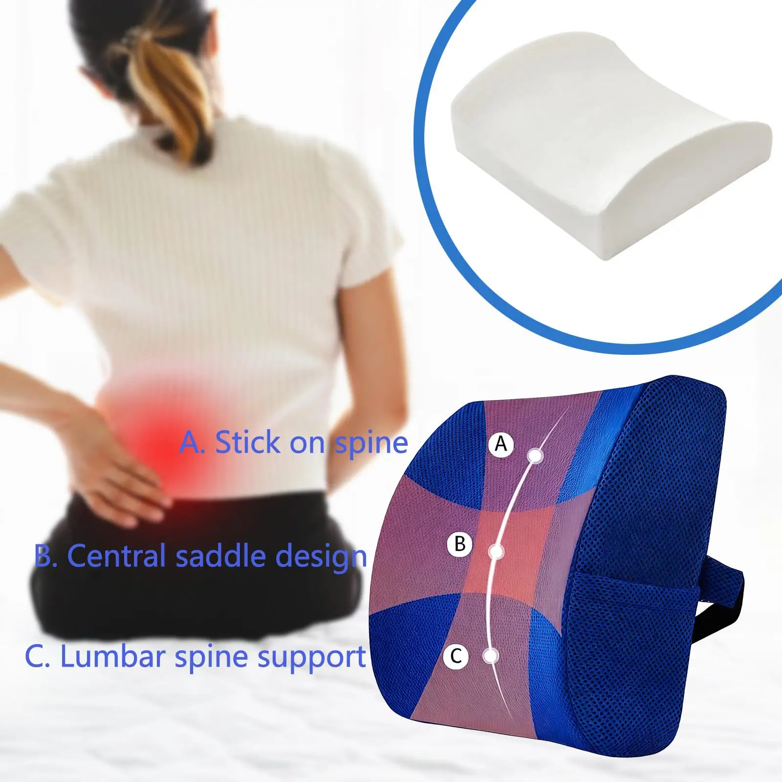 

Подушка для офисного кресла, легкая, удобная, с поддержкой спины, для игровых кресел и домашних диванов