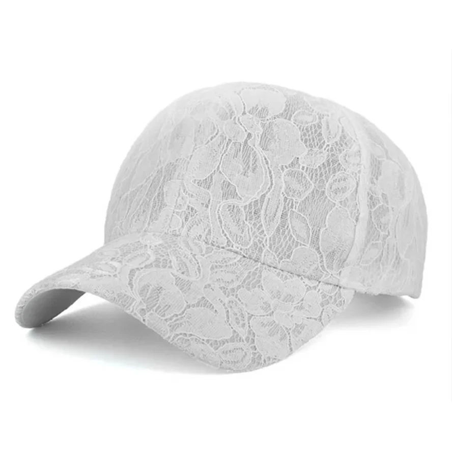 Princess Style Lace Embroidery Mesh Flower Spring and Summer Women Baseball Caps Breathable Lady Snapback Hats Young Girl BQ091