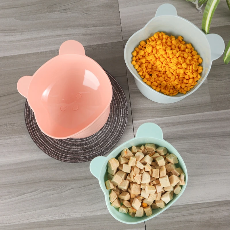 Cat Bowl High Foot Dog Bowl Neck Protector Cat Pet Food Water Bowl Anti-tip Binaural Pet Feeding Cat Accessorie Pet Dessert Bowl