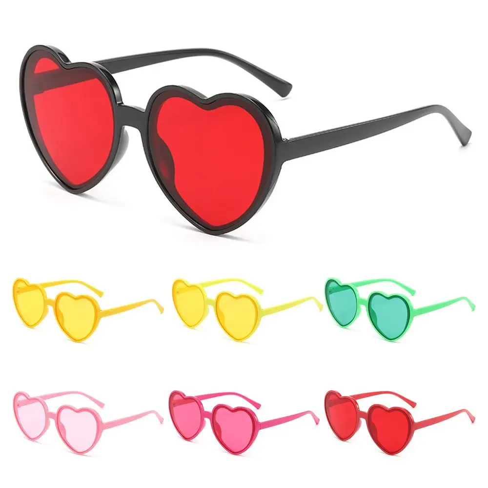 Retro UV400 Protection Heart-Shaped Sunglasses Cosplay Summer Party Glasses Halloween Eyewear for Women