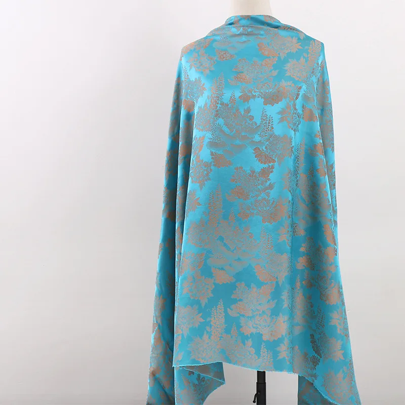 100x150cm Polyester Acrylic Two Color Jacquard Fabric Traditional Chinese Style Print DIY Hanfu Cheongsam Coat Fabric