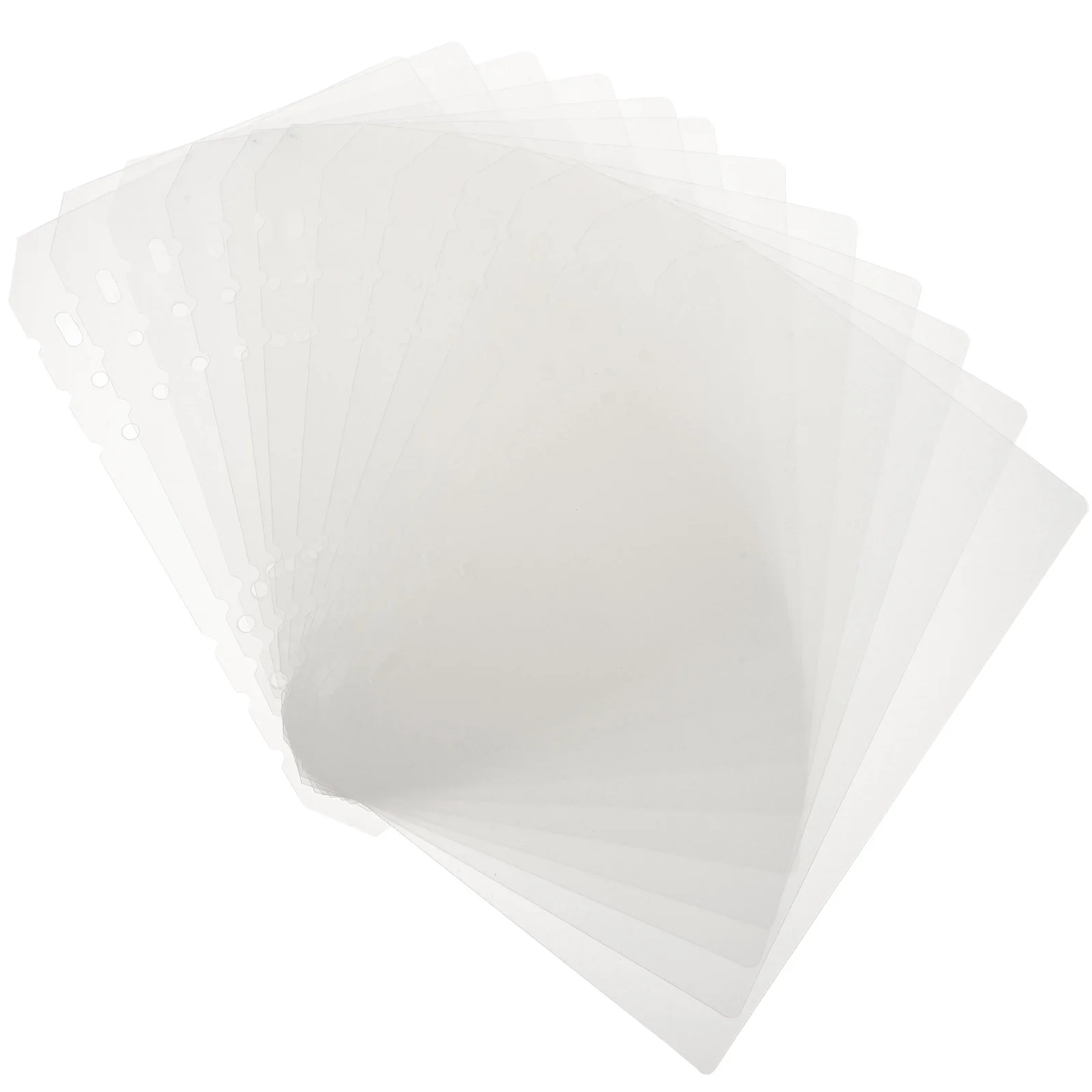 

12 Pcs PP Binder Dividers Plastic Notebook Index Tabs Exquisite Clear Document Separation Quick Reference Creative