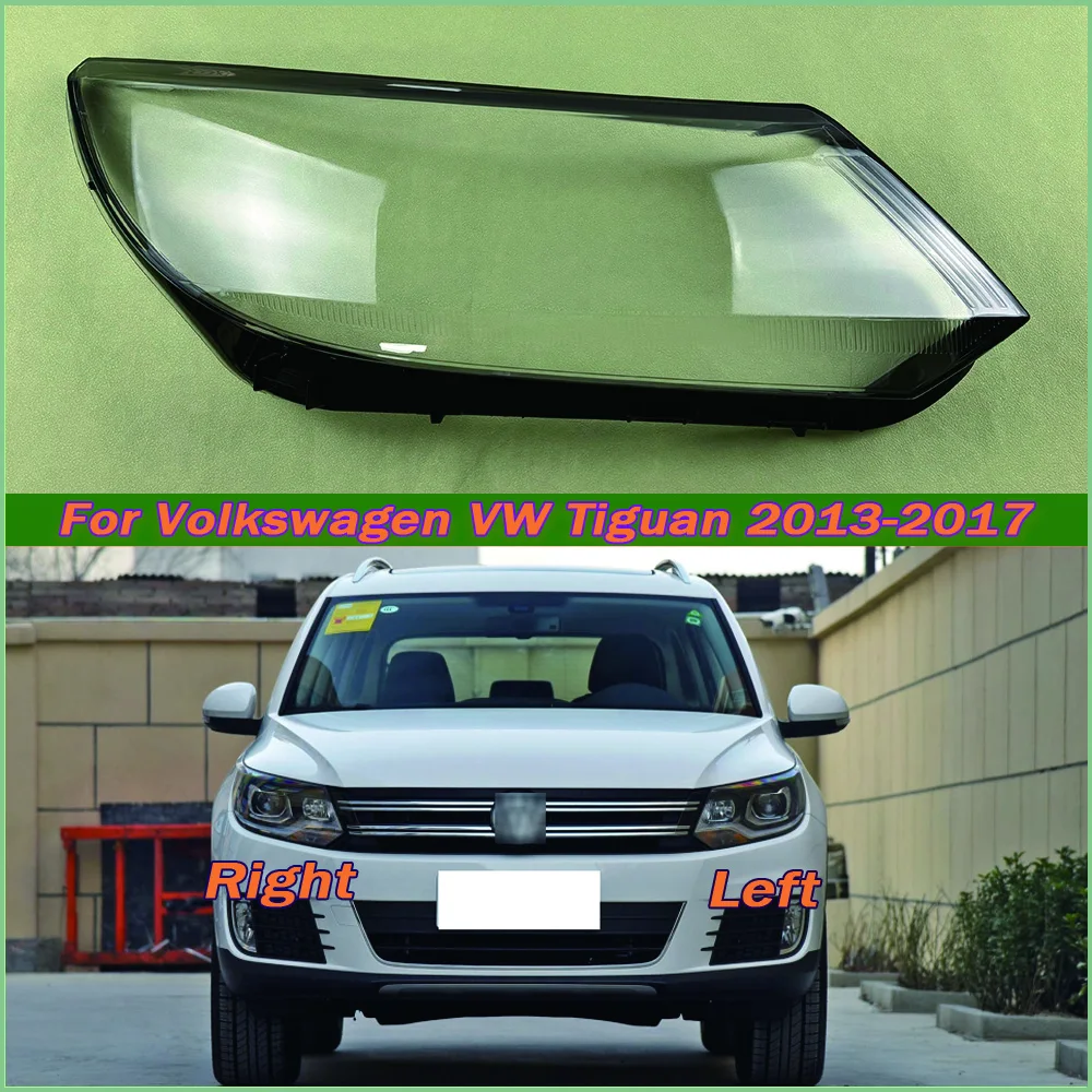 

For Volkswagen VW Tiguan 2013-2017 Car Front Headlight Cover Auto Headlamp Lampshade Lampcover Head Lamp light glass Lens Shell