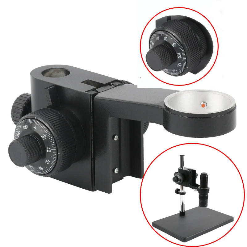 25mm Microscopy 50mm Stand Focusing Micro Adjustment Gear Bracket Structure Bracket Ring Microscope Wafer Coaxial Optical Lens