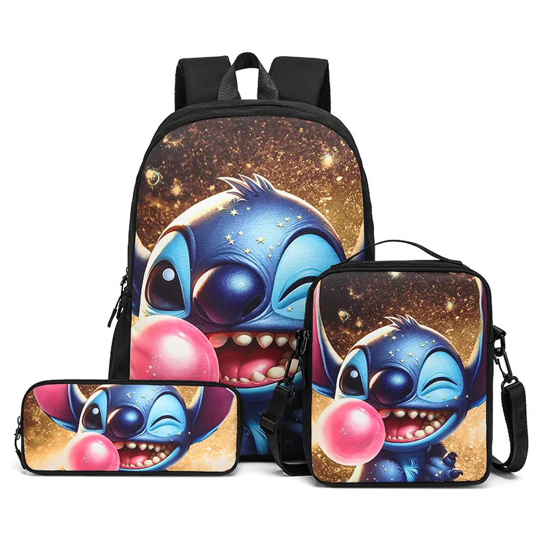Cute Lilo Stitch Backpack for Girl Boy Student Teenager Children Rucksack Kids Birthday Gift Women Casual School Bag 3Pcs/set