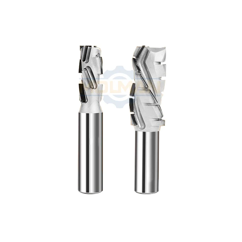 

Customize 2+2 3+3 Diamond Corn Knife Spiral Milling Cutter for Slotting Trimming Wood PCD Router Bit