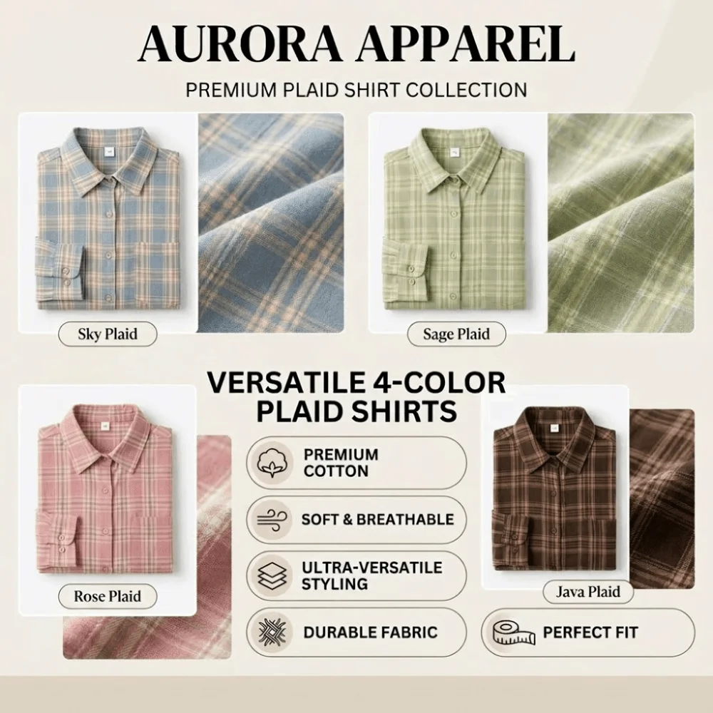 

Модная свободная женская рубашка в клетку, повседневная блузка с длинным рукавом в студенческом стиле, дышащая, оверсайз, весенняя женская рубашка в клетку