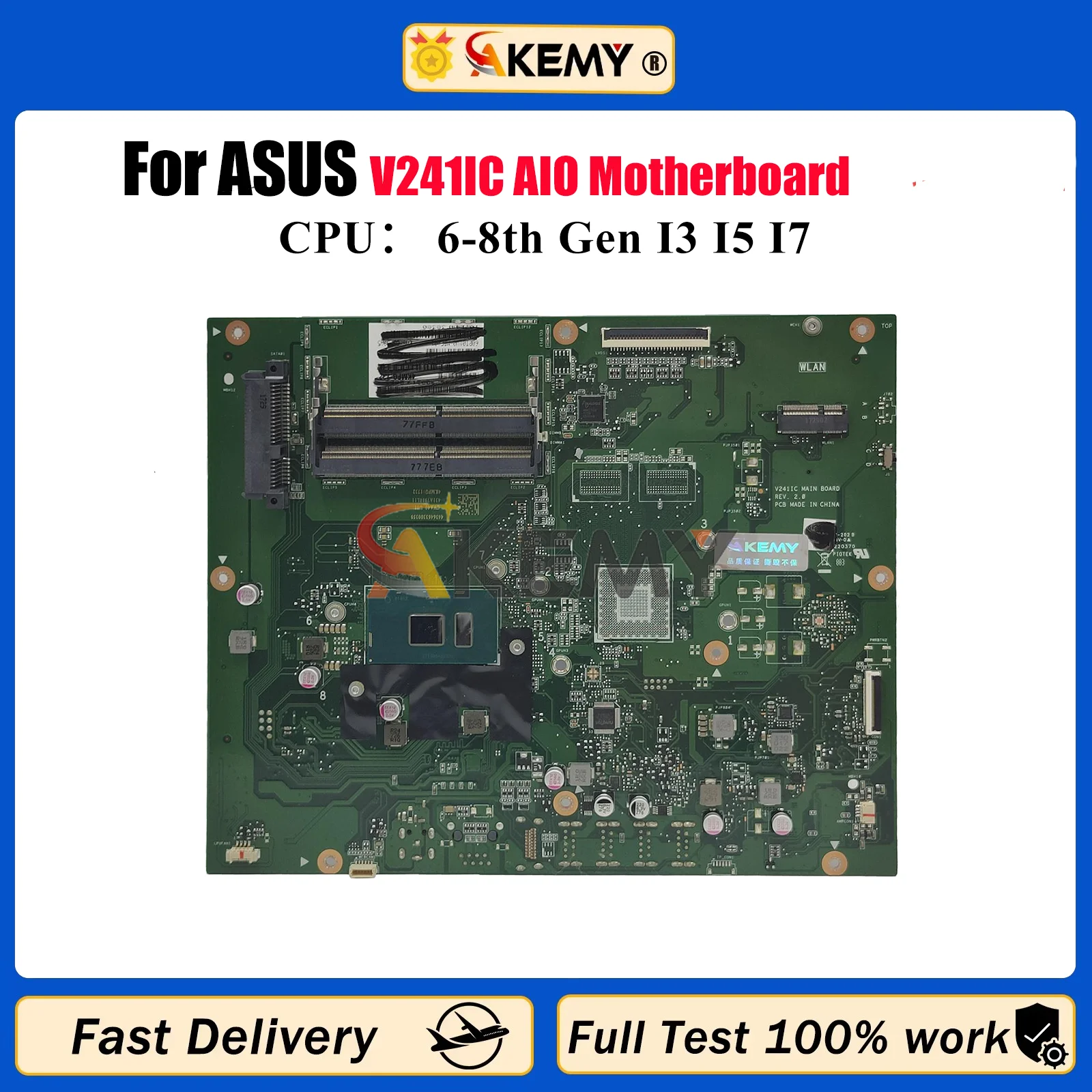 

V241IC Motherboard For ASUS Vivo AiO V241I V241IC V241ICR Mainboard With I3 I5 I7 CPU 100% tests OK fast shipping High quality