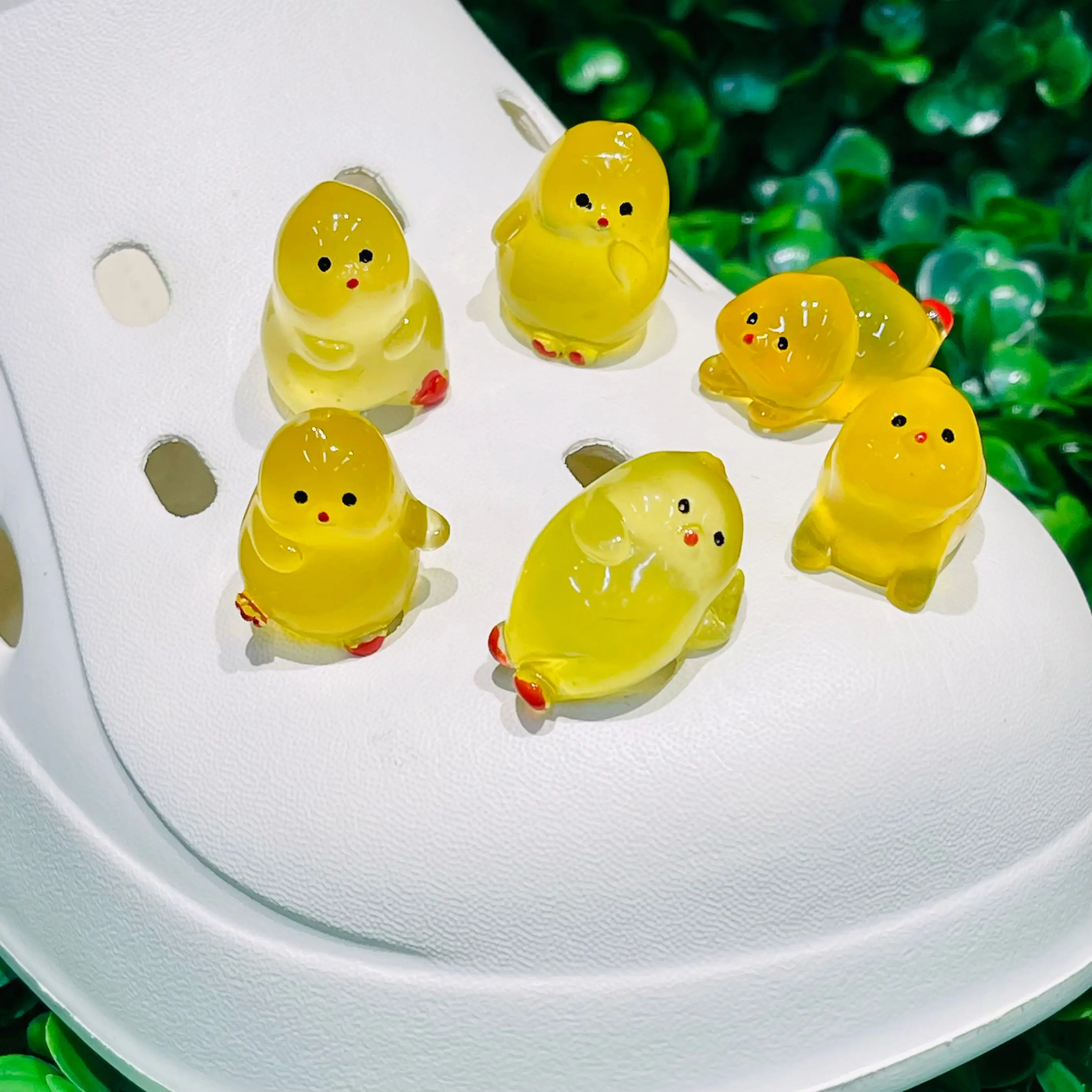 6Pcs/Set Night Light 3D Duck Shoe Decoration Charms DIY For Women And Man Garden Sandals Accessories