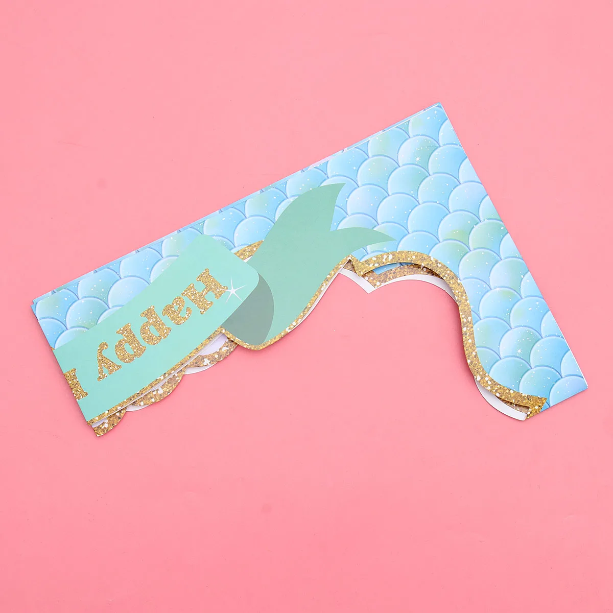 

Paper Photo Frame Props Sturdy Mermaid Design Wedding Party Banquet Beach Summer Photo Accessory Selfie Photography