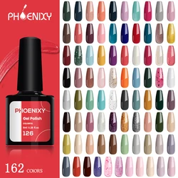 PHOENIXY 8ML Gel Nail Polish Semi Permanent Nail Art Design Soak Off LED UV Gel Nail Varnishes Hybrid UV Gel Varnish Nail Polish