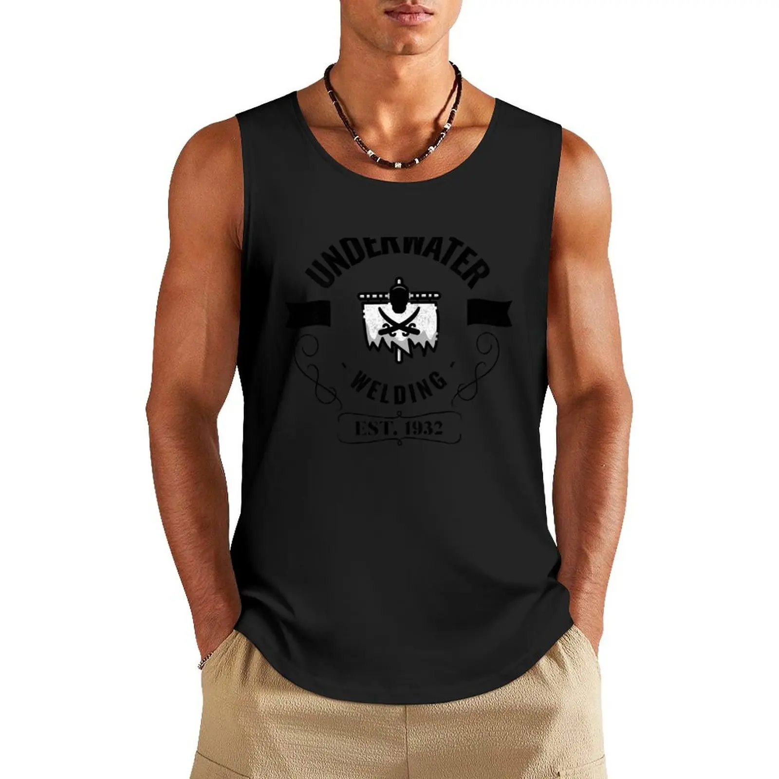 

Underwater Welding since 1932 Tank Top sleeveless t-shirts for men men clothings Man clothes for gym Vest male