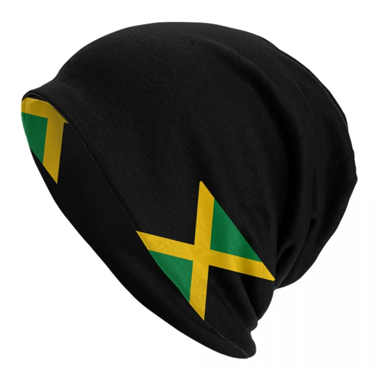 Custom Jamaican Flag Skullies Beanies Caps Unisex Winter Warm Knit Hat Hip Hop Adult Patriotism Bonnet Hats Outdoor Ski Cap