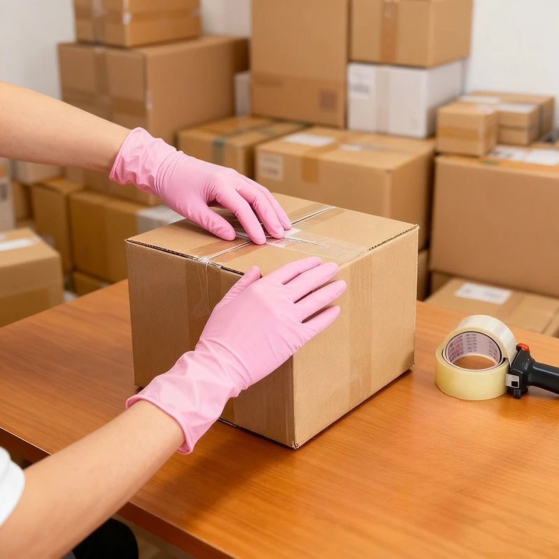 20/50/100 قطعة قفازات النتريل الوردي الفاتح القابل للتصرف حمام الحيوانات الأليفة الاستحمام المطبخ تنظيف النظافة التطريز أدوات تصفيف الشعر الجمال #5