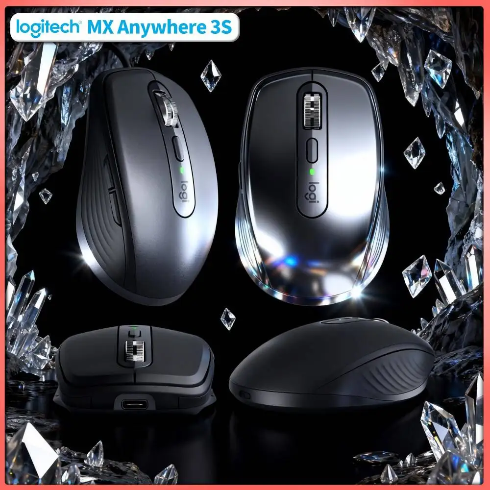 Creator MX Anywhere 3S - 8000 DPI, Hyper-Scroll Wheel, USB-C Cable, Multi-OS for Jewelry Graphic Design Project Team