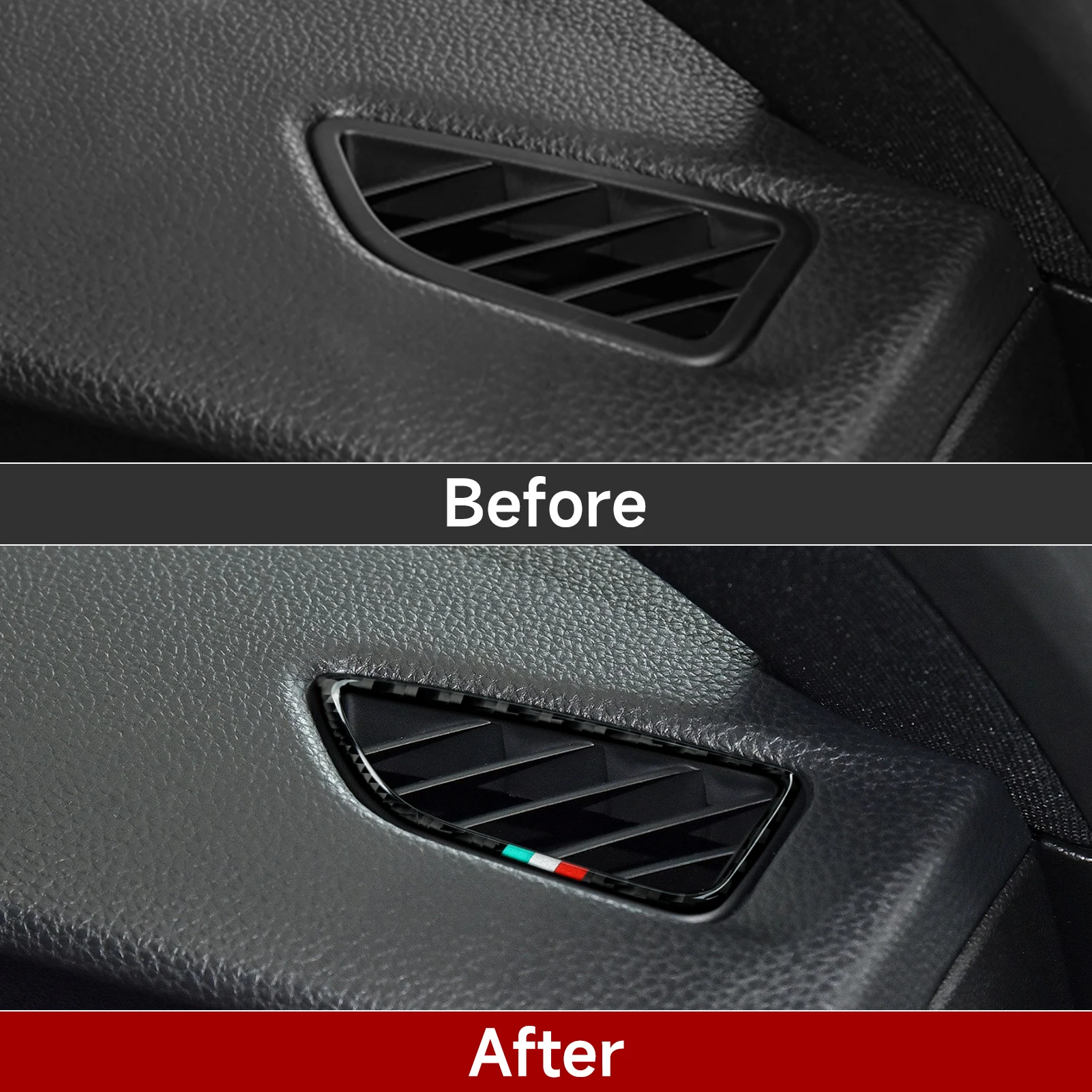 For Alfa Romeo Stelvio 949 (2017-2027) Center Console Side Air Outlet Panel, Carbon Fiber Interior Sticker, Car Trim Accessories