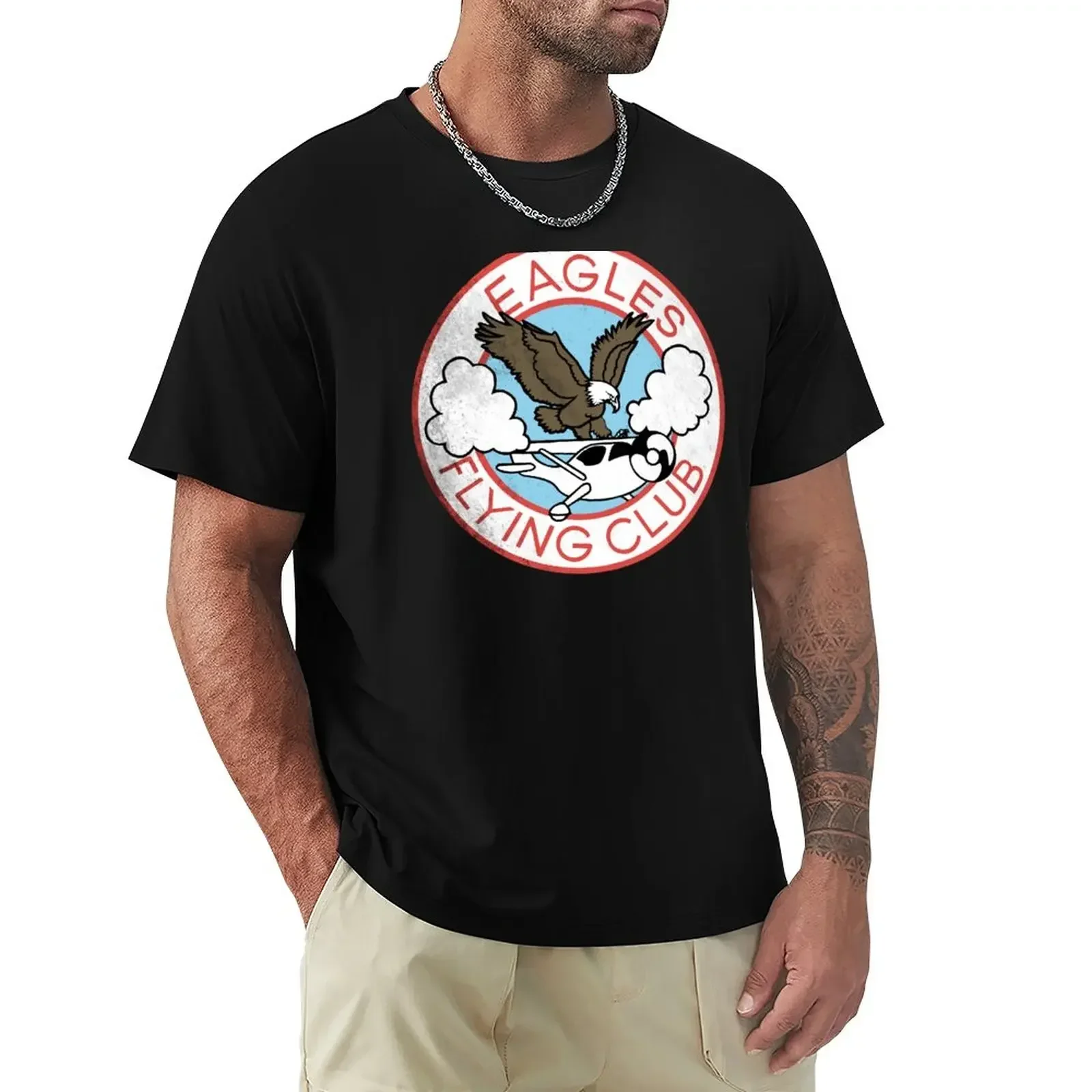 T-Shirt Iron Eagle - Eagle Flying Club pour hommes, vêtements vintage de créateurs, grandes tailles