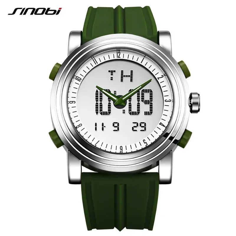 

Men's watch men's double display luminous cool creative sports silicone watch electronic watch S9368