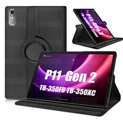 Funda para Lenovo Tab P11 (Gen 2) de 11,5 pulgadas, cubierta de cuero ultrafina, con función de despertador, soporte giratorio 360, para P11 de segunda generación