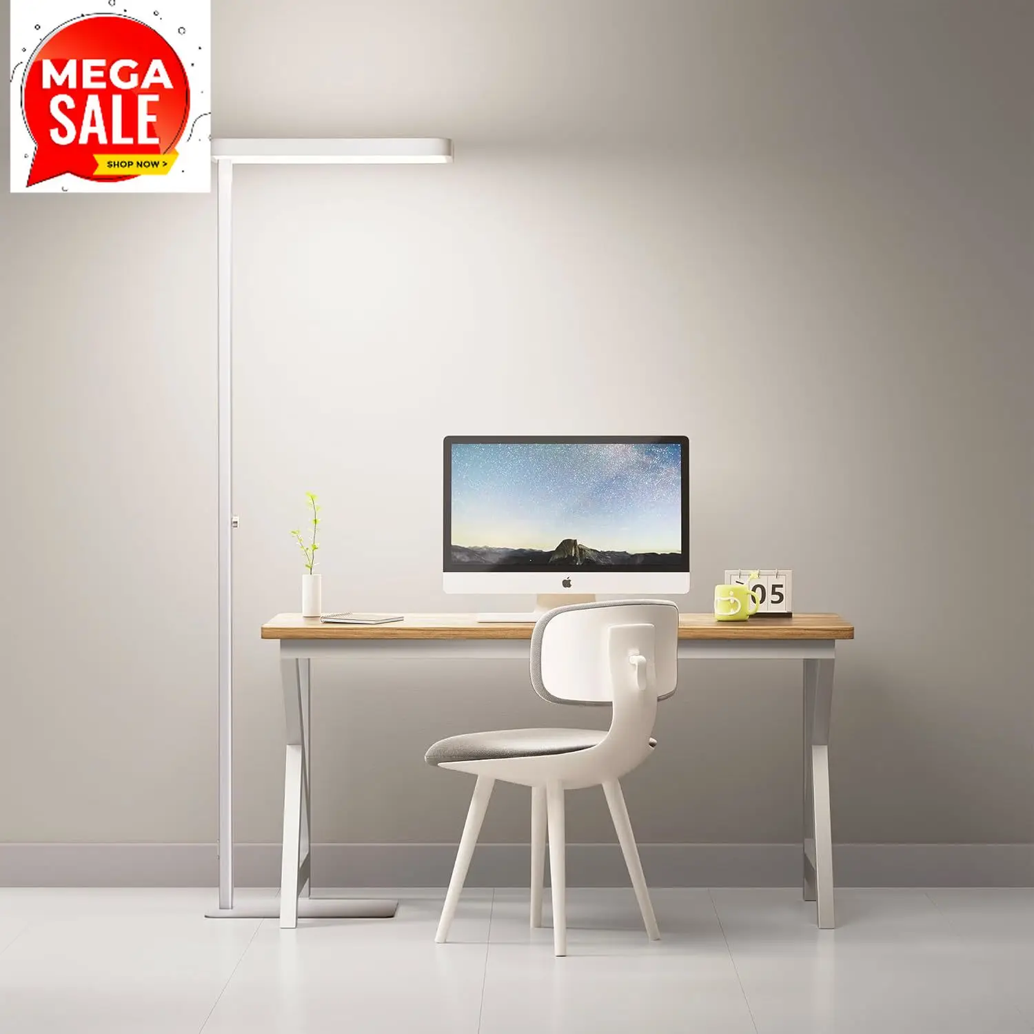 

Напольная лампа Homelist LH1 Superlight 77'' (100 Вт), полноспектральная, для защиты глаз, яркая, для чтения и работы в офисе, 9000 лм, светодиодная, на штативе