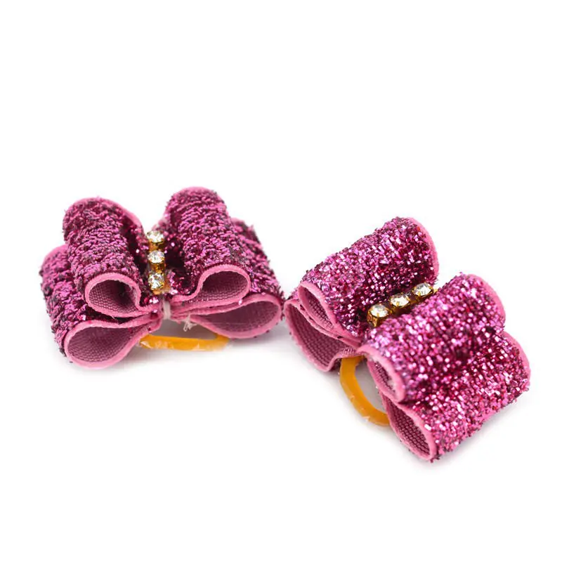 UBBT 10pcs Pet Dog Cute Hair Bows Ribbon Band Bowknot Dog Hair Accessory Small Dogs Groomining Pet Puppy Supplies Accessories