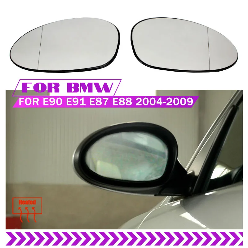 Seitlicher Rückspiegel, beheiztes Glas, beheizte Spiegellinse, passend für BMW E90 E91 E92 E93 E80 E81 E87 2004–2009