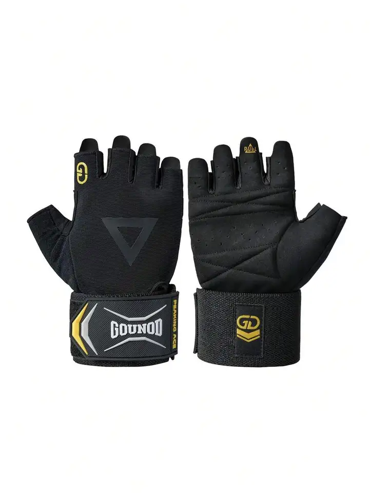 GOUNOD Heavyweight Adjustable Gym Gloves for Lifting