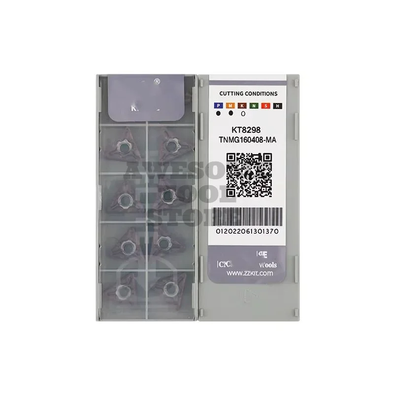 

TNMG TNMG160404 TNMG160408 TNMG160412 KT1253 KT3263A MA MS MT TF PMK UC KC5280 KT6109 KT8298 CNC Carbide Turning Inserts 10 PCS