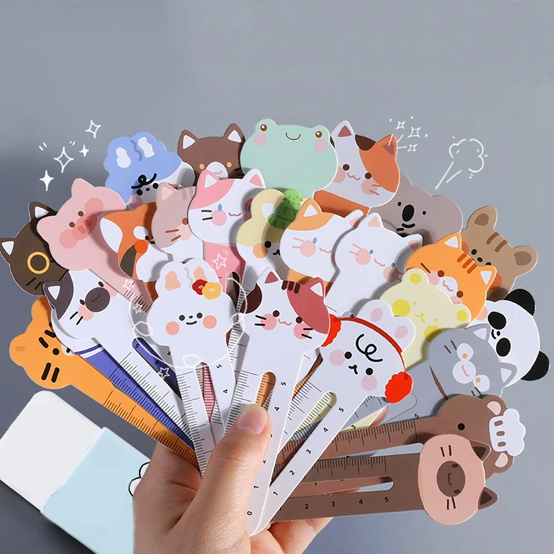 50 Pcs Kids' Animal-Themed Bookmarks - Cute, Durable, & Practical Reading Aids/Rulers Durable Easy To Use
