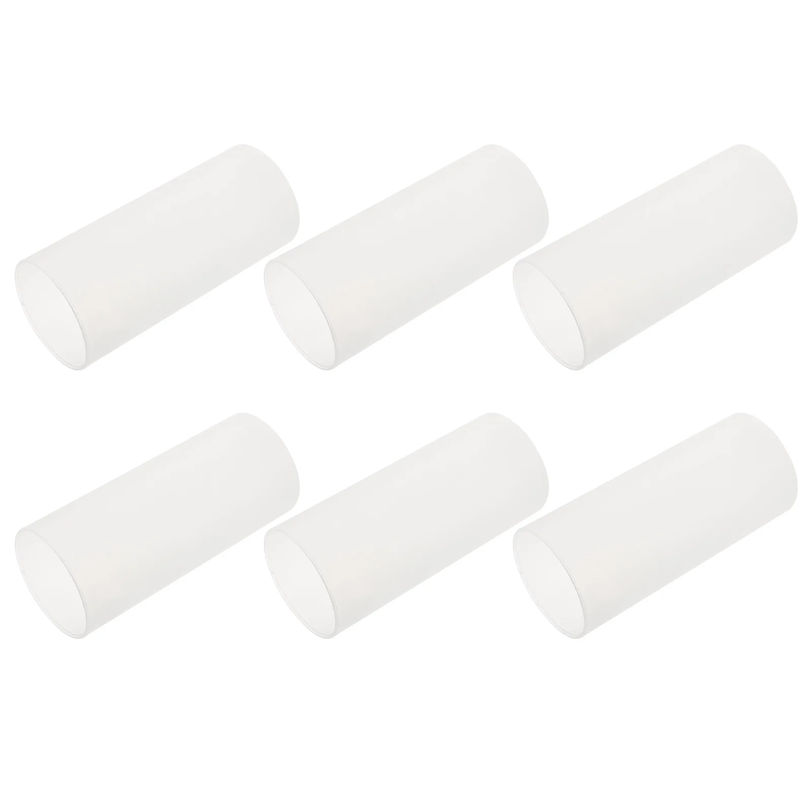 Cubiertas de vasos de plástico, tonos moldeados simples blancos de una pieza para decoración del hogar, accesorios para velas eléctricas, 6 uds.