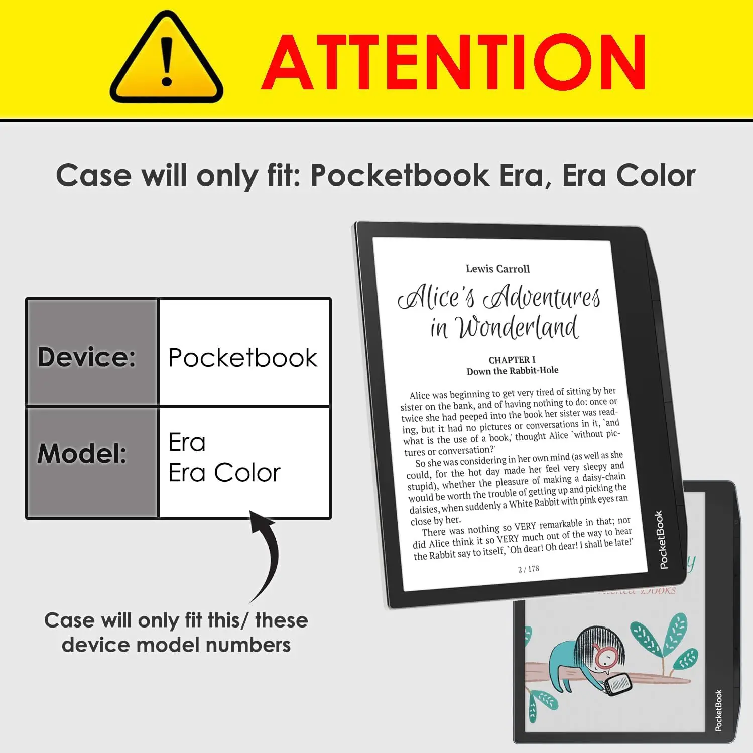 Case for Pocketbook 700 Era/Pocketbook Era Color/Era Lite -Premium PU Leather Sleeve Cover / Slim Lightweight/Auto Sleep Wake