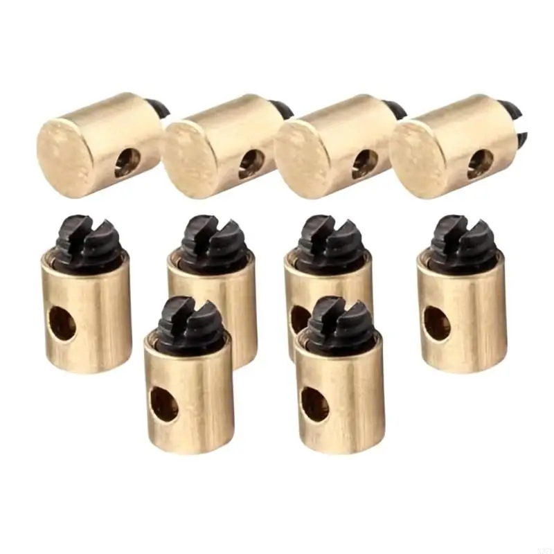 Side Entry Motorcycle Cable Clamp Bolt Set, 10 Piece Metal Stop Pin Hardware for 50CC-250CC Control Cable Repair, X37F