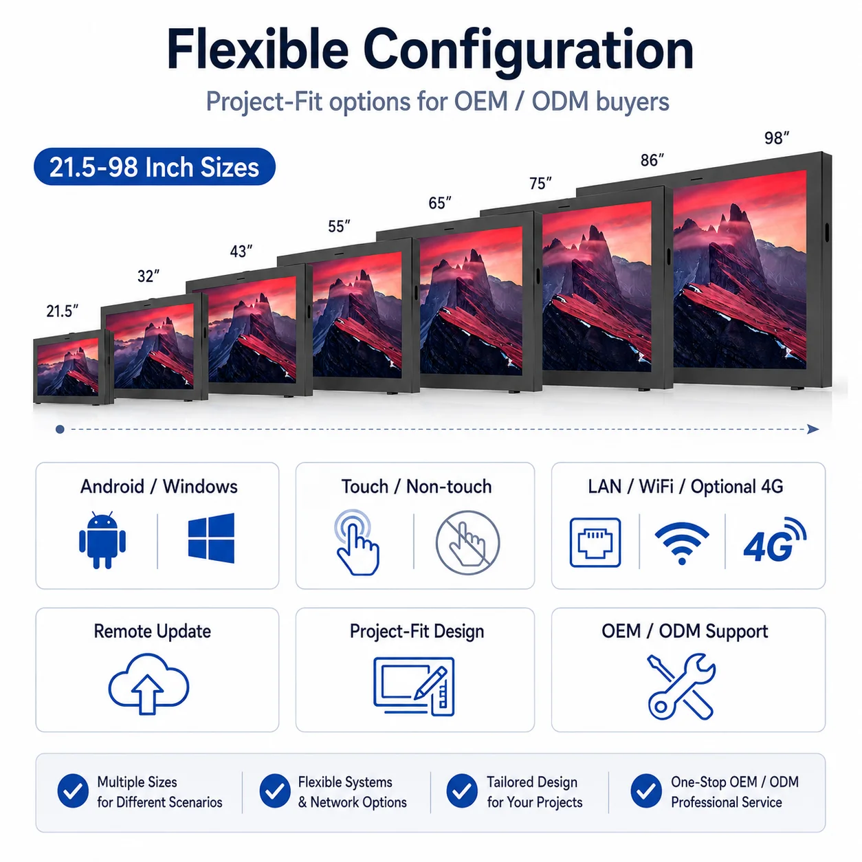 1500-2500 Nits High Brightness Outdoor Digital Signage With Split Screen Playback For Public Information Display Ready