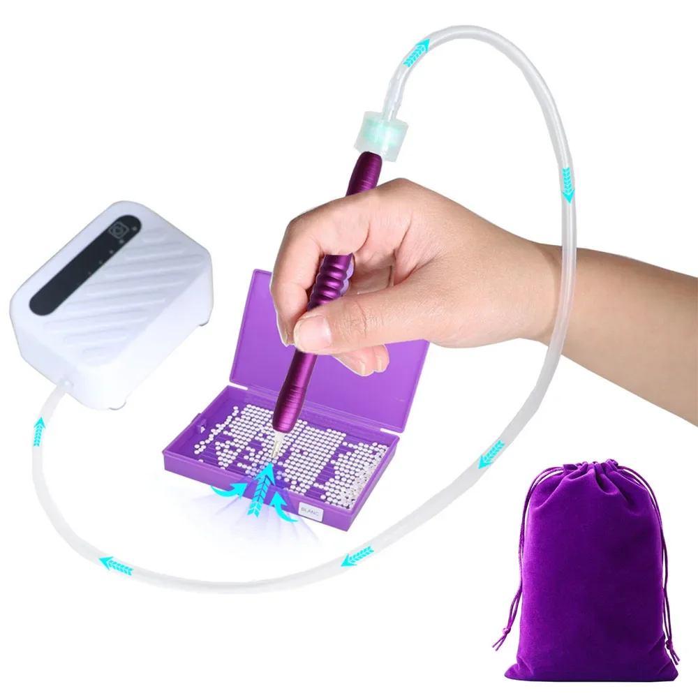 Electric Diamond Suction Tool USB Powered Diamond Painting Suction Device Portable Vacuum Diamond Painting Pen Kit for Art Craft