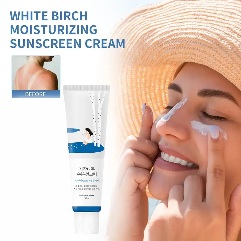 Summer SPF50+ Facial Sunscreen Lotion 50ml UV Protection Makeup Base Isolation Protector Skin Care Multi Effect Barrier Repair