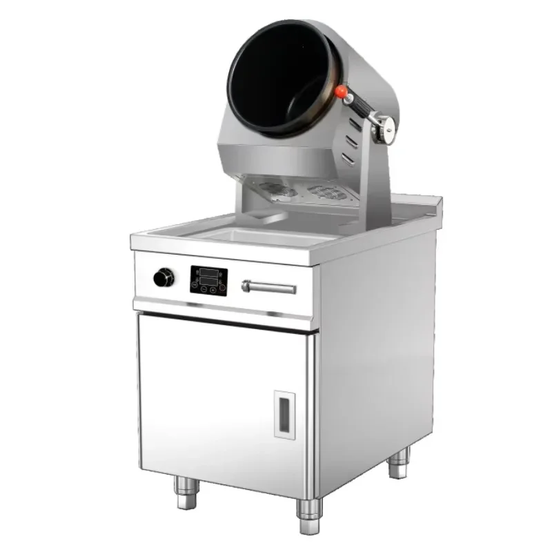 Double-headed robot wok frying cabinet intelligent gas automatic non-stick drum cooking machine commercial intelligent food