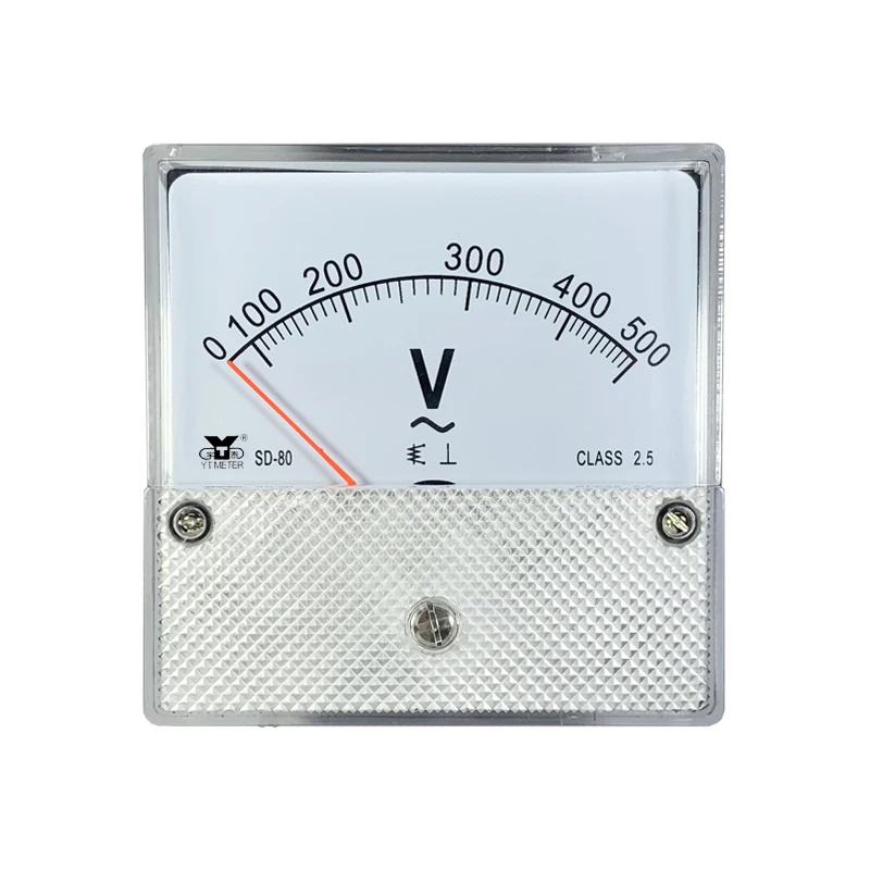 SD80 ac โวลต์มิเตอร์ 100v 300v 500v 600v ตัวชี้โวลต์มิเตอร์ AC dh80 sf80 65 มม.