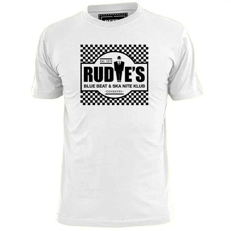 T-shirt pour hommes Rudies Blue Beat Club 2 Tone Ska Specials Madness Hall Rude Boy