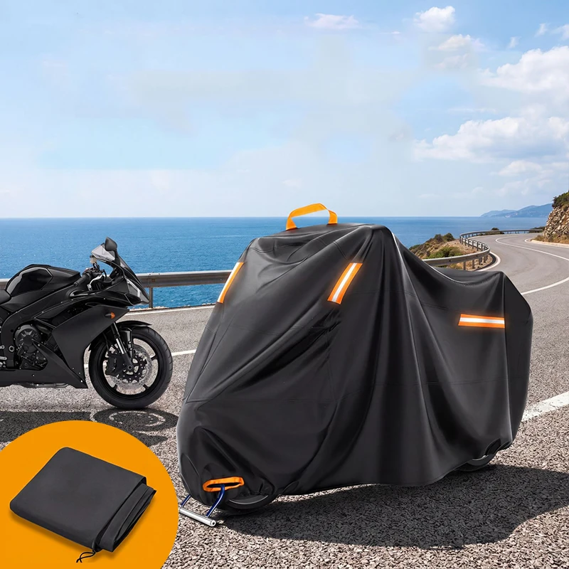 

Universal Outdoor Motorcycle Cover Waterproof Thickened Polyester Rain Cover Sunshade Dustproof Uv Protective