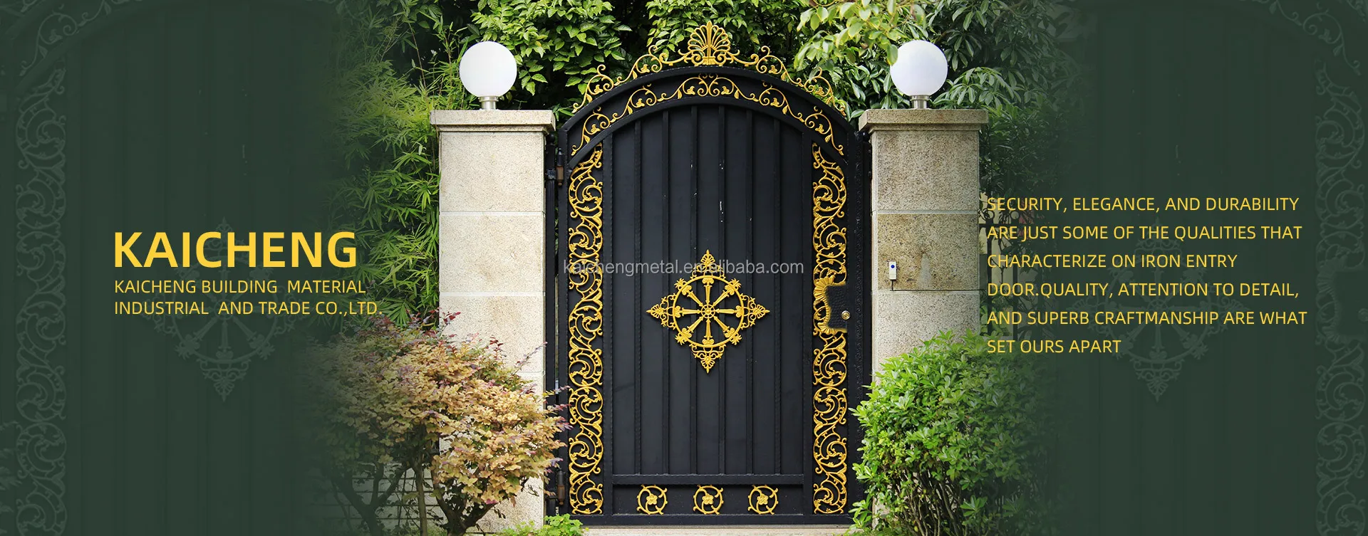 Factory Supply Cast Iron Door High Quality Iron Entrance Door Wrought Iron Door