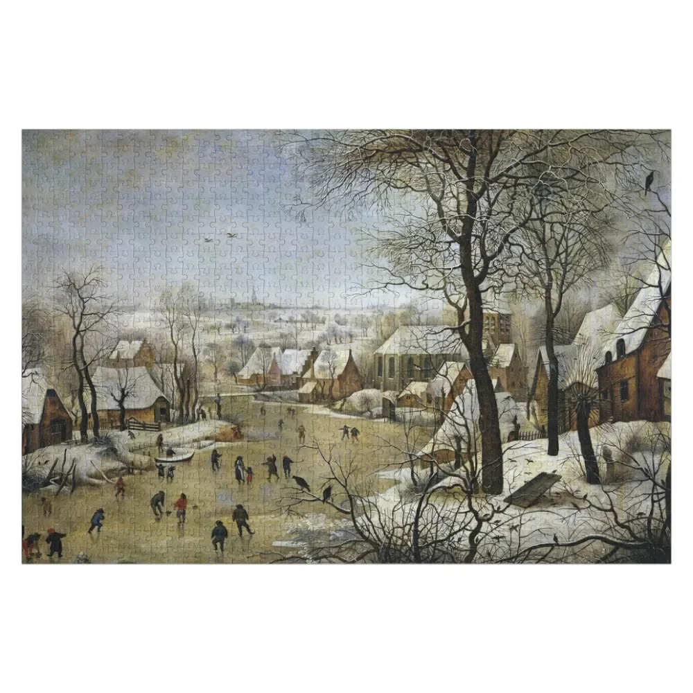 

Winter Landscape with Ice Skaters and Bird Trap by Brueghel Jigsaw Puzzle Customized Picture Personalized For Kids Puzzle