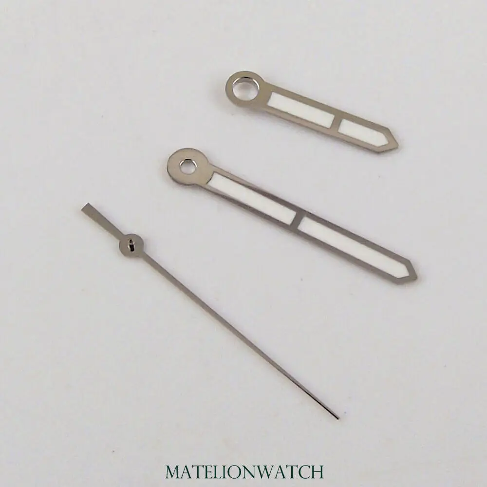 White Watch Hands Parts Fit For NH35A NH36A 7s26 Automatic Movement Green Lume