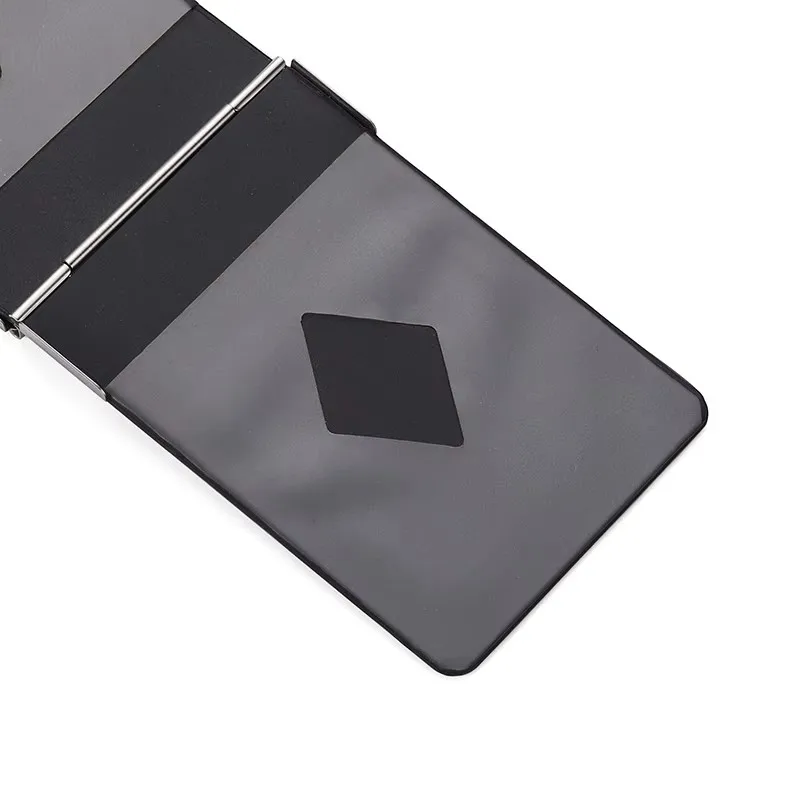 حامل البطاقة حامل بطاقة الهوية الجلدية حامل بطاقة الائتمان مع مشبك معدني و4 فتحات للبطاقات (استقامة 1-4 بطاقات