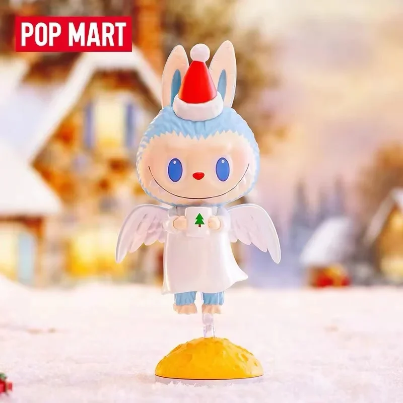 Pop mart labubu os monstros vamos a série de natal caixa cega acho saco caixa misteriosa brinquedos boneca bonito anime figura ornamentos