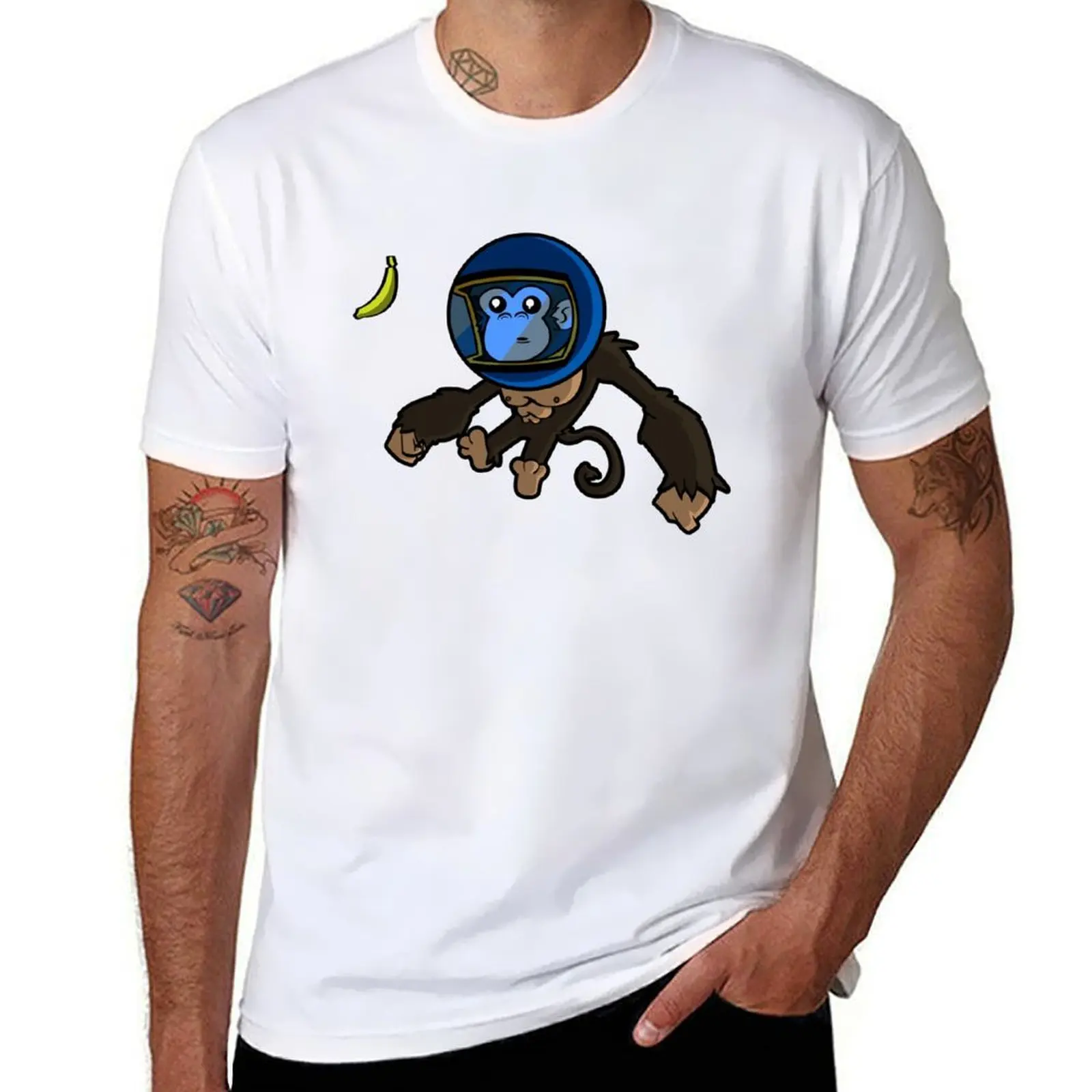 

Monkey In Space T-Shirt t shirts for man graphic funny t shirts cotton 100% t shirts for man cotton soft T-Shirt