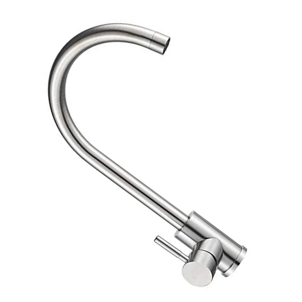 Cold Water Faucet Kitchen Sink Tap For Kitchen Use Lever Control Modern Plating Finish Rust Resistant Rot Resistant