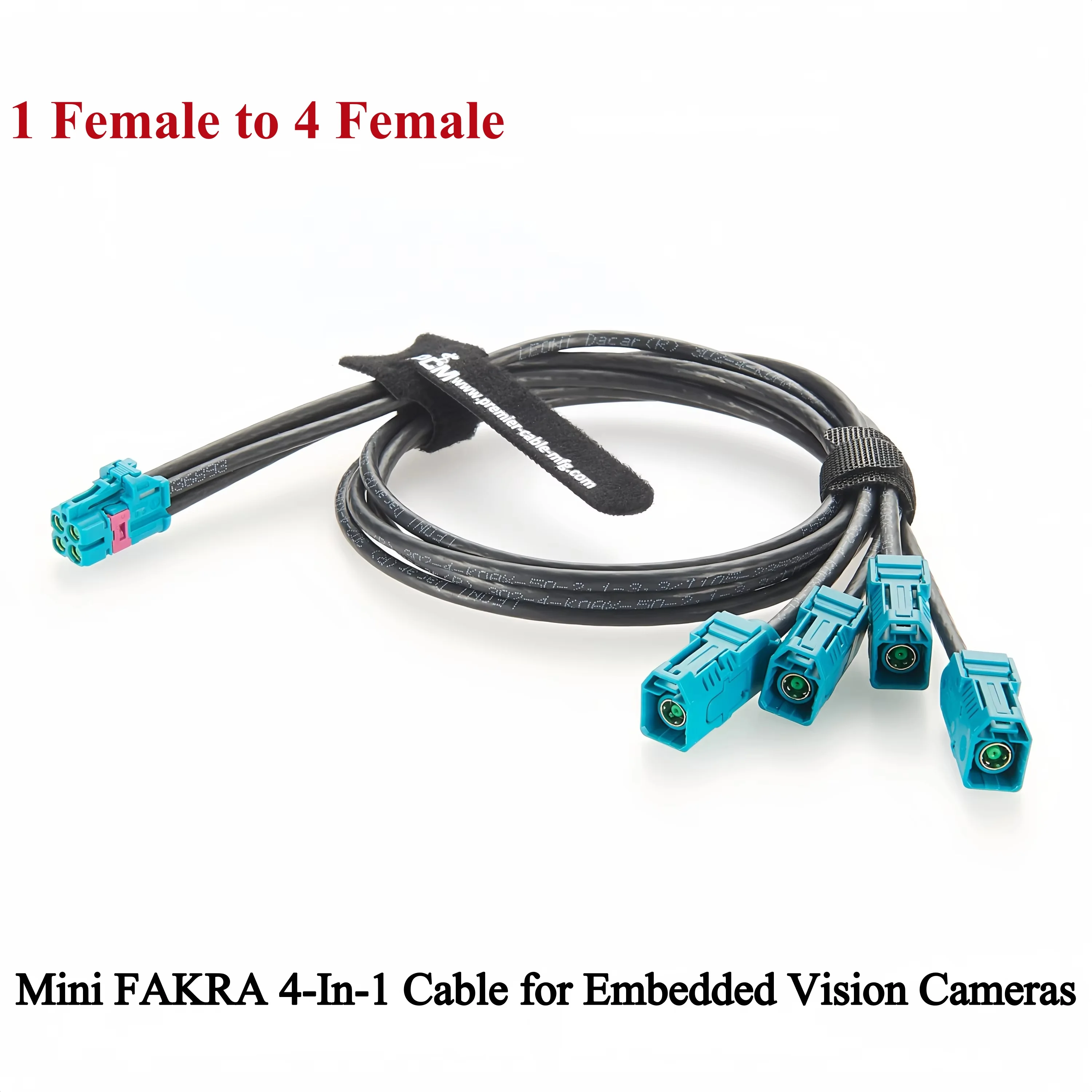 Quad TE Mate-AX Mini Fakra to Fakra Automotive Splitter Cable GMSL2 Camera Cable for NVIDIA Drive AGX Thor, ADAS, Telematics