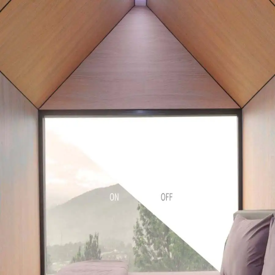 Modern Decorative Self-Adhesive UV Resistant Privacy PDLC ITO Smart Film Custom Size Switchable Window Glass for Furniture