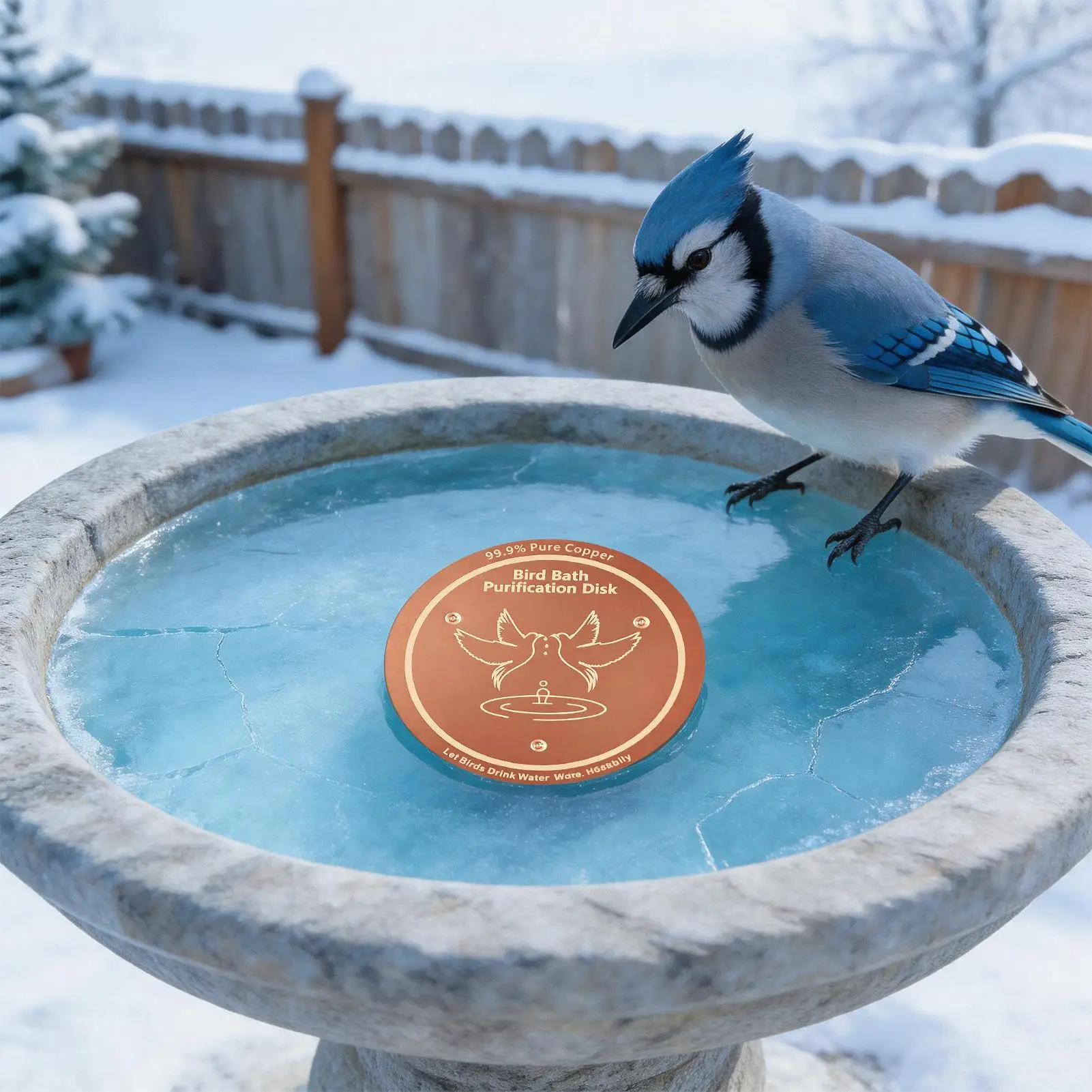 Copper Disk For Bird Bath Birdbath Accessories Hummingbird Bath Purification Disk For Gardeners Homeowners Nature Lovers